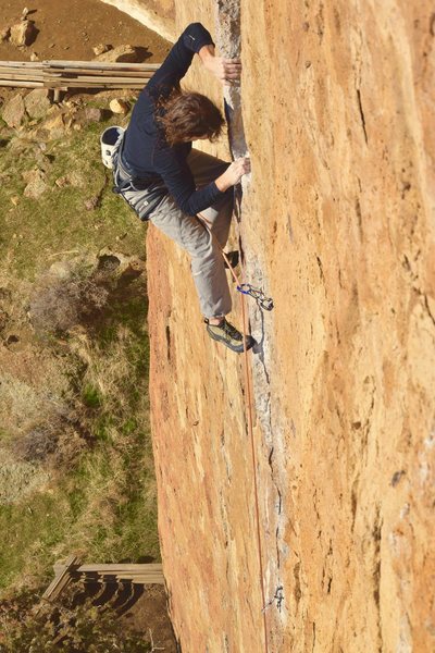 Upper crux due to pump - 1st pitch