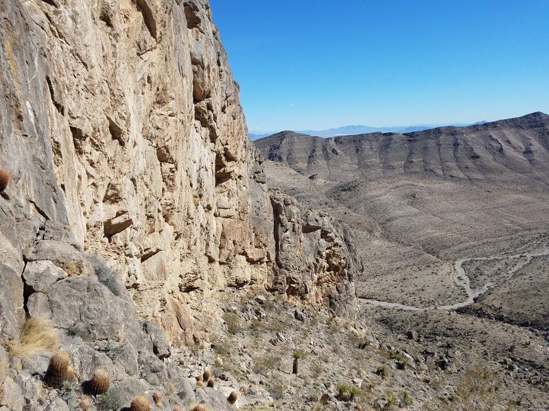 Rodeo wall, looking east