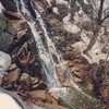 Waterfall flowing next to the narrows