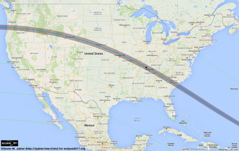 Path of totality map