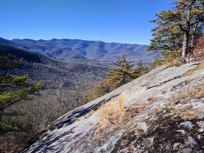 View from top of the slab.