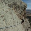 Ron following up the sweet traverse.