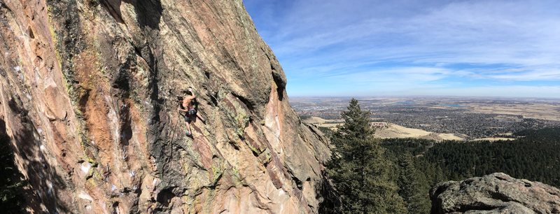 Panoramic Seal view with a climber on Primate.