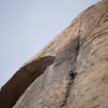 End of pitch 1. Me at anchors, Joo following, photo by Spencer.