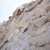 Just reaching the anchor of Whammy Play - pretty nice, moderate route at the Quarry.