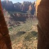 Looking outward from the top of pitch 8