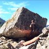 DVQ Climbing the White Squirrel Boulder, Sept. 2016