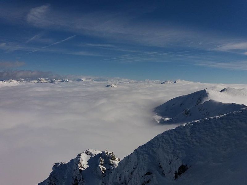 sea of clouds from the summit