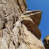 Looking up from the ledge at P2