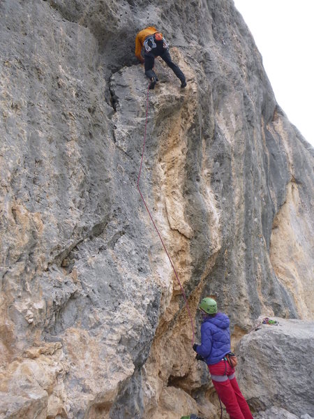 Looks like a one move wonder climb, but it's very sustained and delicate the whole way.