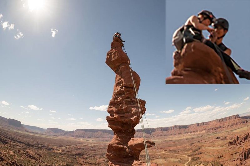 proposing to my wife on top of ancient art!