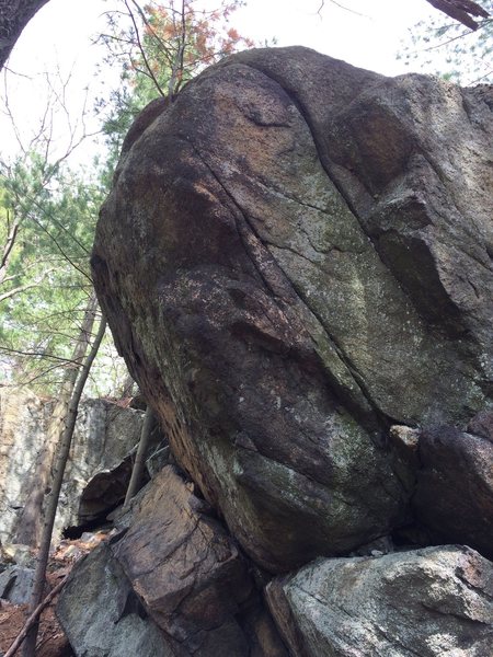 The prominent arete problem at Chum Bucket. This will be a proud ascent!