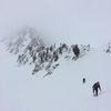 Approaching the couloir for the North Ridge.<br>
PC: Dallin Connell