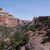 Looking down the upper end of Arch Canyon from Keystone Arch