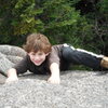 Jonah climbing between Cascade and Porter in the Adirondacks 2013