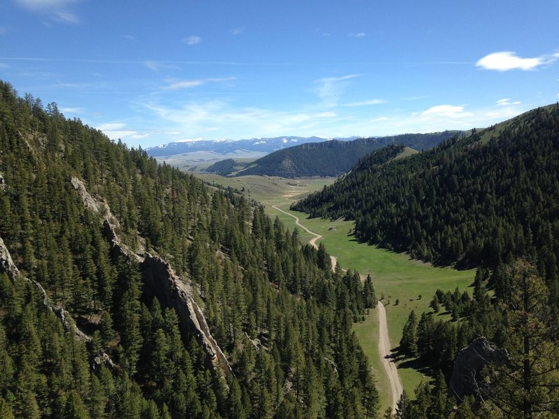 The road going into Rattler Gulch