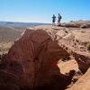 On top, at the lip of the massive alcove. October 2012