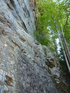 Carl on Rat Stew one bolt below anchors.