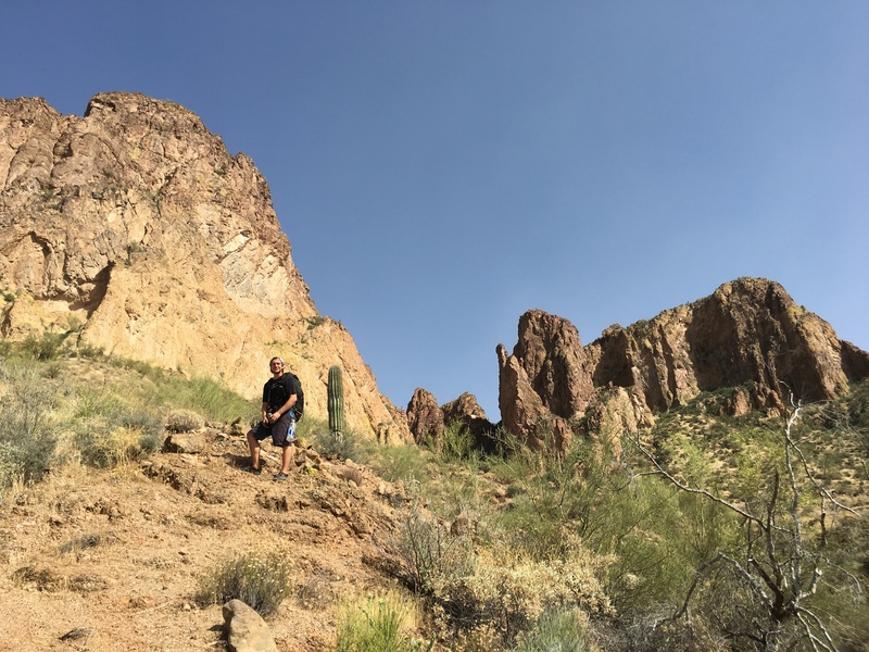 AM with Riverside Tower and the Goldfield Mountains in the background.