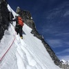 Above the col, on the way to the top of the ear. Dickey, then Denali in the background.