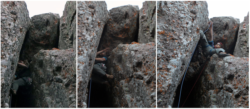 Interesting chimney exit sequence on the left final pitch(es) variation, which is the gift that keeps on giving.