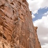 Aaron jugging/cleaning pitch 1, while I work my way up pitch 3.