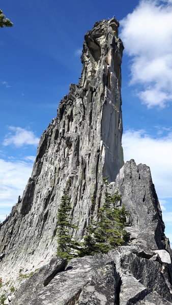 Adiya and I atop Chimney Rock (taken from the South side).