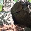 A boulder next to Big Mario.