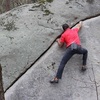 Robin Perkins on (Easy Crack Traverse).