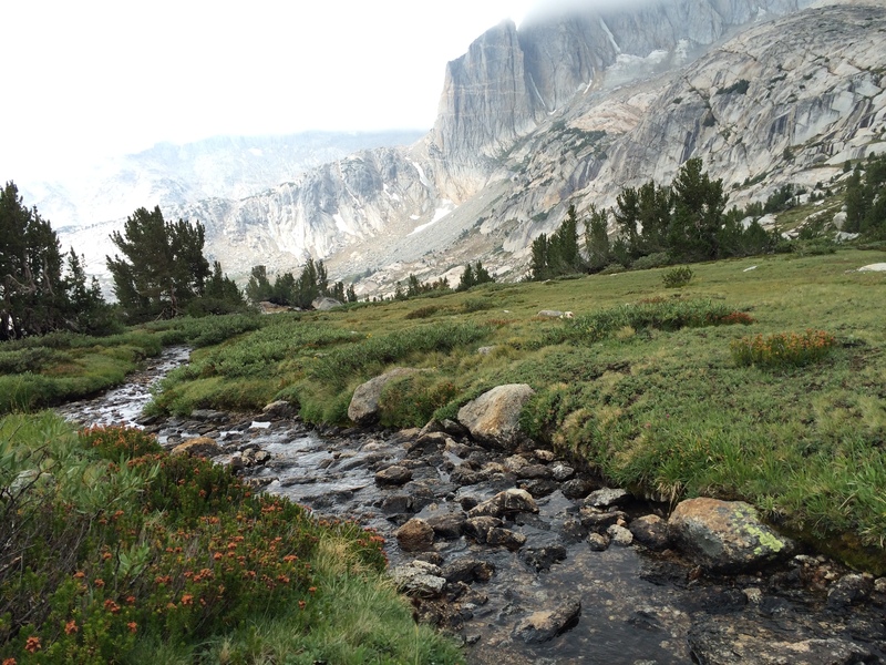 Campsite below North Peak, above Saddlebag Lakes, CA.