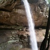 Main waterfall. Messmore cliffs to the north, behind it.