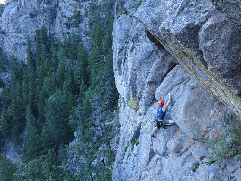 Joe lower on the route.