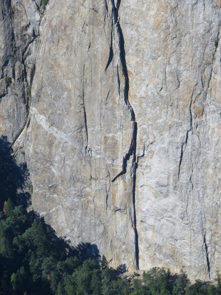 High-res photo of Central Pillar, taken from El Cap in June 2017.