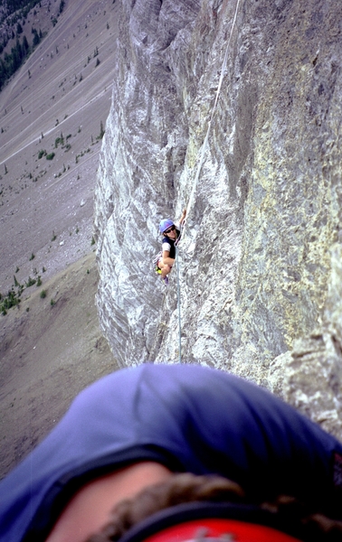 Forbidden Corner Yowza traverse #1.