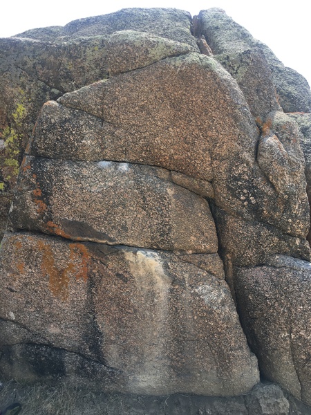 The right side of Roadside Boulder.