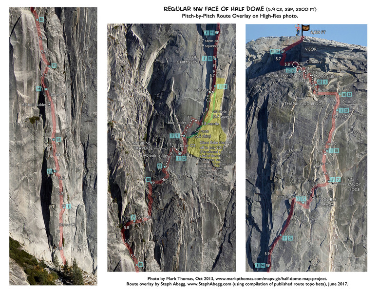 Overlay of Regular NW Face on High Resolution Photo