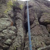 Looking up at the hand crack section.