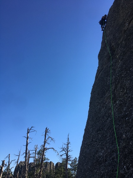 Meaghan approaches the top.