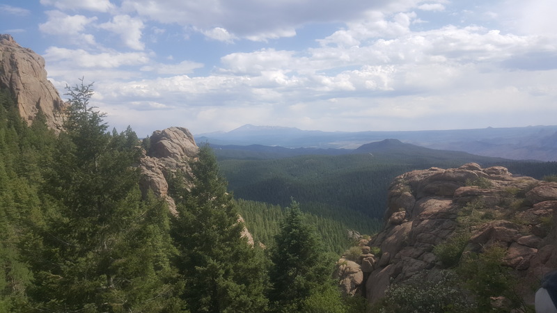 The view of Pikes Peak from the crag