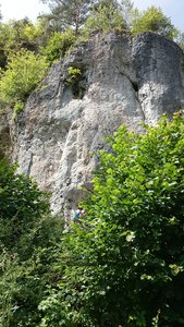 A climber coming down after her sucessful ascent of Küchenschellenweg