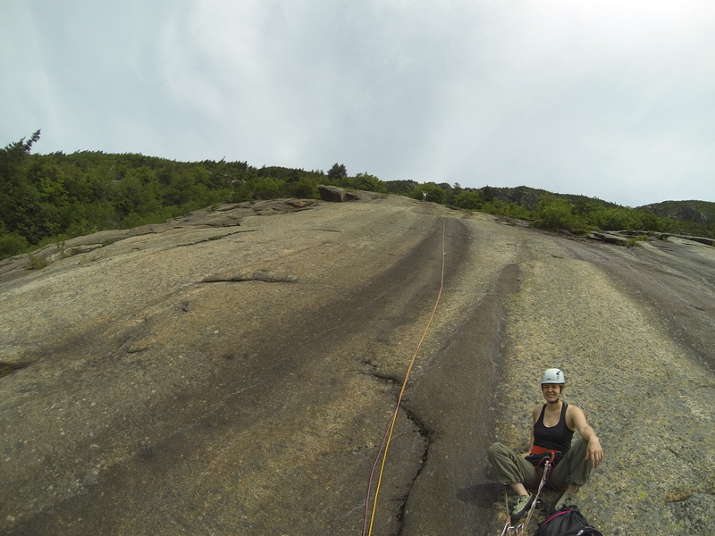 Pitch 2.  60 meter rope WILL NOT REACH the next tree ledge.   Simul-climbing is needed (and remember that for the rappel)