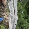 Looking down from the top of the first pitch.