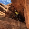 Sweet roof crux on pitch 6