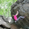 The crux sequence on Iron Cross.