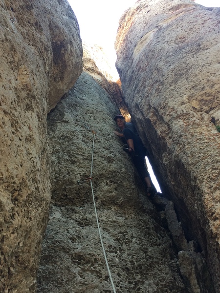 So many ways to climb this route... body jamming is one of them