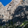 Ryan working La Maudite. You can see his helmet poking over the ledge right below the finish at the top right.