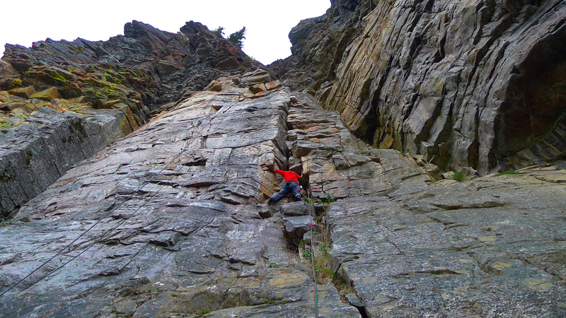 Climber on Election Night on a rainy day.