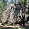 Main boulder (south side) below the Green Wall