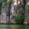 Josh on the tallest climb at the Big Cliffs