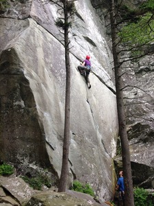 Anne finishing the crack